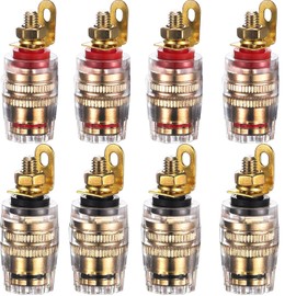 RUNCCI-YUN 8PCS Speaker Terminal Binding Post Banana Plug Socket Connector 4mm banana socket