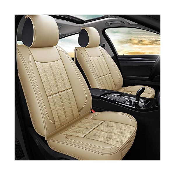 AOOG Leather Car Seat Covers, Leatherette Automotive Vehicle Cushion Cover