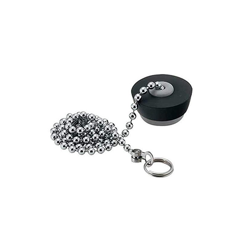 Kakudai Bath Rubber Stopper with Chain Upper Edge 28mm Lower