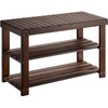 Pipishell Bamboo Shoe Rack Bench, 3 Tier Sturdy Shoe Bench,