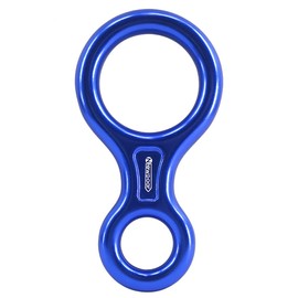 (Blue) - NewDoar 35KN Figure 8 Rescue Descender Super Belay Device Rappel Rock Climbing Belay Equipment Gear