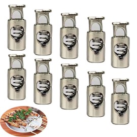 NentMent 10 Pack Bamboo Skewers Clips Barbecue Skewer Grips Attachement Hanging Buckle for Cocktail Skewers Grilling Kabob Skewers Instant Pot Air Fryer Skewer Stand Pressure Cooker