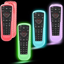 4 Pack Case Cover for Dish Network Remote Control 52.0/54.0, Silicone TV Controller Skin Sleeve Glow in The Dark
