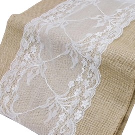 moonfarm Jute Lace Table Runner, Width 11.8 inches (30 cm), 100% Jute, Crafts, Fabric, Decoration (Produce 2)