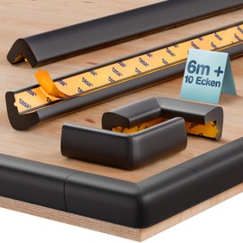 Adlersfeld Corner and edge protection (edge protection foam (black), 6 metre edge protection + 10 corner protectors)