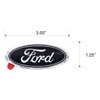 Ford Black Oval Novelty Decorative Logo Chrome Plated Plastic Emblem.