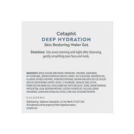 Cetaphil Deep Hydration Skin Restoring Water Gel with Hyaluronic and Polyglutamic Acid, Face Moisturizer, 72 Hour Hydration, For Dry, Dehydrated Sensi