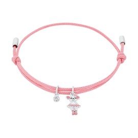 Prinzessin Lillifee 925 Sterling Silver Bracelet for Girls, Children's Bracelet, Partially with Gemstone, Gift Idea for Daughter and Granddaughter, Comes in Jewellery Box, 21 cm, Sterling Silver