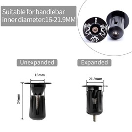 MUQZI Bicycle Handlebar Ends Plugs Caps – Aluminum Bike Handle Bar Ends Caps, Suitable for Most Bicycles Road Bike Mountain Bike BMX MTB Fixie(Black dragon)