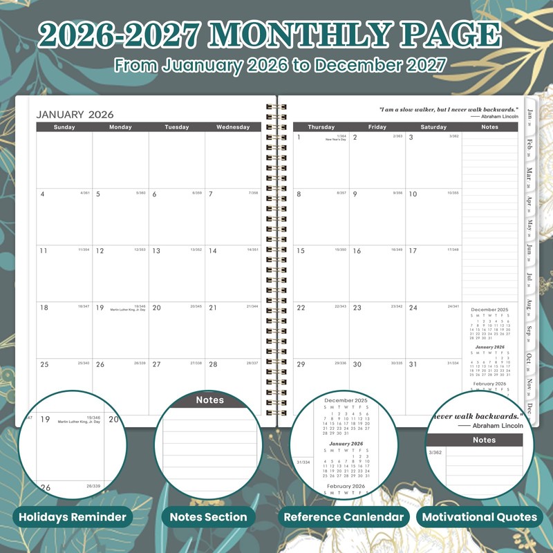 2026-2027 Monthly Planner - 2 Year Monthly Planner/Calendar 2026-2027, Jan