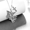 Archangel Michael Necklace for Men 925 Sterling Silver Cross St