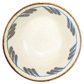 Mino Ware Japanese Rice Bowl, Rice Ramen Noodle Soup Sarada Pasta, PAIKAJI Warp Chawan, 5.0 inch, Wind Set of 2