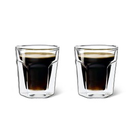 Leopold Vienna Double Walled Glass Espresso, 6.4 x 6.4 x 7.1 cm