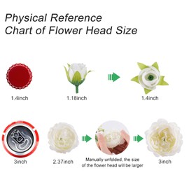 Artificial Peonies Silk Flowers, White Faux Peony Bouquet 2 Bundles Florals Arrangements Decor for Farmhouse Home Boho Wedding Table Centerpiece, Fake Plastic Flowers Bulk for Vase Decoration (White)