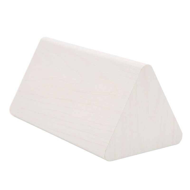 Triangular Wood Clock Adjustable Brightness Sound Control Temperature Display 12/24