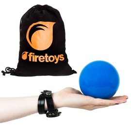 Play Sil-X 100mm Contact Juggling Ball + Firetoys® Bag, (Blue)