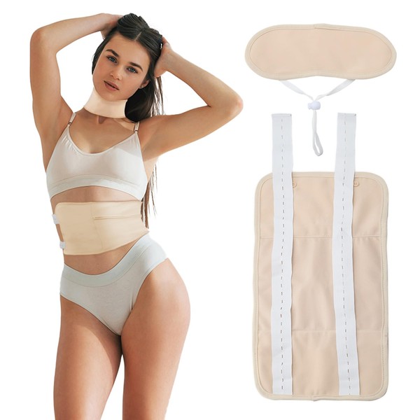 Castor Oil Pack Wrap 2 Pcs for Waist and Neck