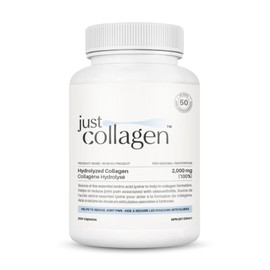 Just Collagen Hydrolyzed Collagen 200 Capsules - Helps in Collagen Formation - Hydrolyzed Bovine Collagen Peptides Powder - 50 Servings