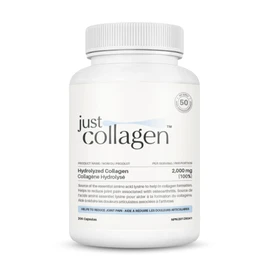 Just Collagen Hydrolyzed Collagen 200 Capsules - Helps in Collagen Formation - Hydrolyzed Bovine Collagen Peptides Powder - 50 Servings