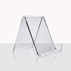 CABALLETE EN ACRILICO CRISTAL 100% ACRILICO, EXHIBIDOR PORTALIBRO, PRODUCTOS, DISPLAY PORTA LIBRO (PAQUETE DE 5 PIEZAS)
