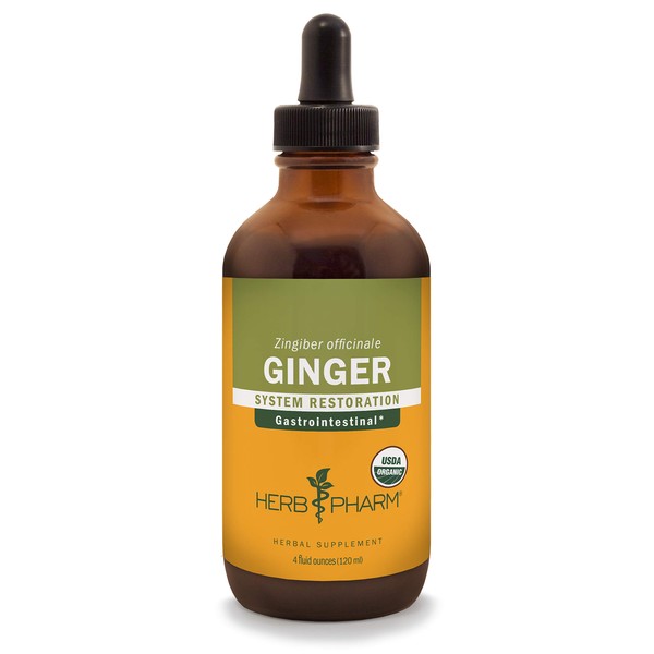 Herb Pharm Certified Organic Ginger Liquid Extract for Digestive Support - 4 Ounce