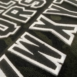 Gadsden and Culpeper Tactical Letter Patches - Black/White - M