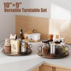 LAMU 2 Pack Wood Lazy Susan Organizer for Table Top,