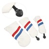 3PCS Golf Club Head Cover for Driver Fairway Woods Headcovers