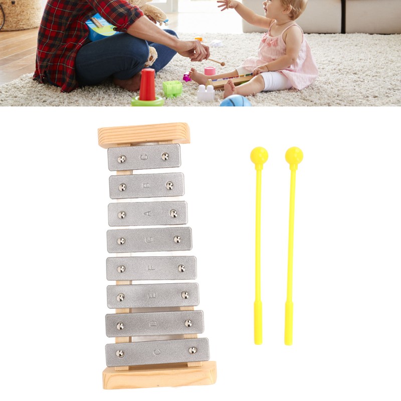 8 Notes Xylophone Educational Children Toddler Kid 8 Keys Xylophone