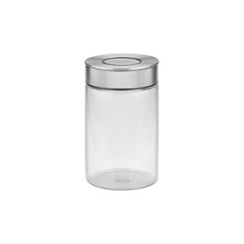 Tramontina 61227/030 Storage Container, Glass Container (Cannister), Presza, 3.3 gal (1 L), Airtight, Heat-resistant Glass, Stainless Lid