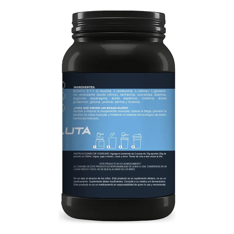 Bcaas Glutamina Athyra Nutrition 1 Kg 50 Servicios