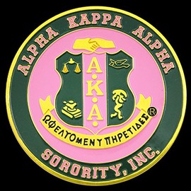 Alpha Kappa Apha Sorority Aluminum Car Tag Emblem