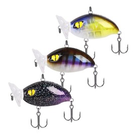 IZA 3PCS Crankbait Fishing Multi Baits 5.5S (10g, 0.44oz) Normal Slow Sinking Lures, Fishing Lures Swim Bbaits for Freshwater and Saltwater