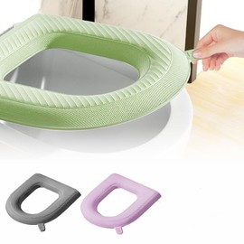 Waterproof Toilet Seat Cushion, 2024 New Toilet Seat Cover Pads, Reusable Waterproof EVA Toilet Seat Cushion, Padded Toilet Seat, Washable Toilet Cover Seat Pad for Home Hotel (Pink+Gray)