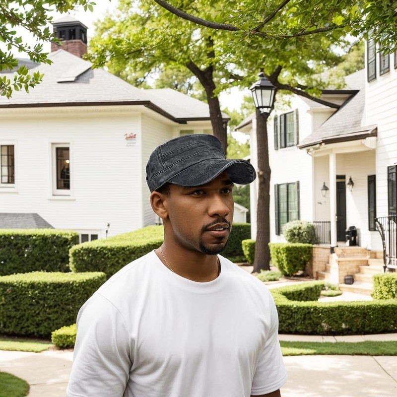 RUNQIU Military Design Solid Work Cap Retro Denim Military Cap
