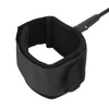 Surfboard Leash High Elasticity TPU Black Adjustable Coiled Surfing Leg