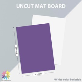 Mat Board Center, Pack of 25 5X7 Uncut Mat Boards - Assorted Colors - White Core - for Frames, Pictures, Photos, Crafts
