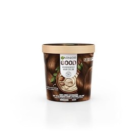Garnier GOOD Permanent Vibrant Hair Colour Dye Kit, 5.32 Maple Brown | 90% Natural Origin, No Ammonia, Enriched With Nourishing Shea Butter, 8 Weeks Long-Lasting Colour, Vegan Formula