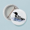 CafePress Loon With Babies 1" Round Mini Button