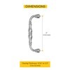 BRIXWELL Shower Door Handle Back to Back Mount, Satin Chrome
