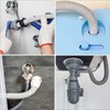 2Pcs Gray Clothes Washer Drain Hose Holder - U-Shape Washing