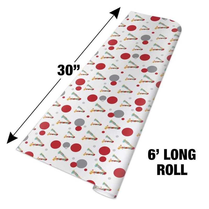 GRAPHICS & MORE Letter V Floral Monogram Initial Gift Wrap