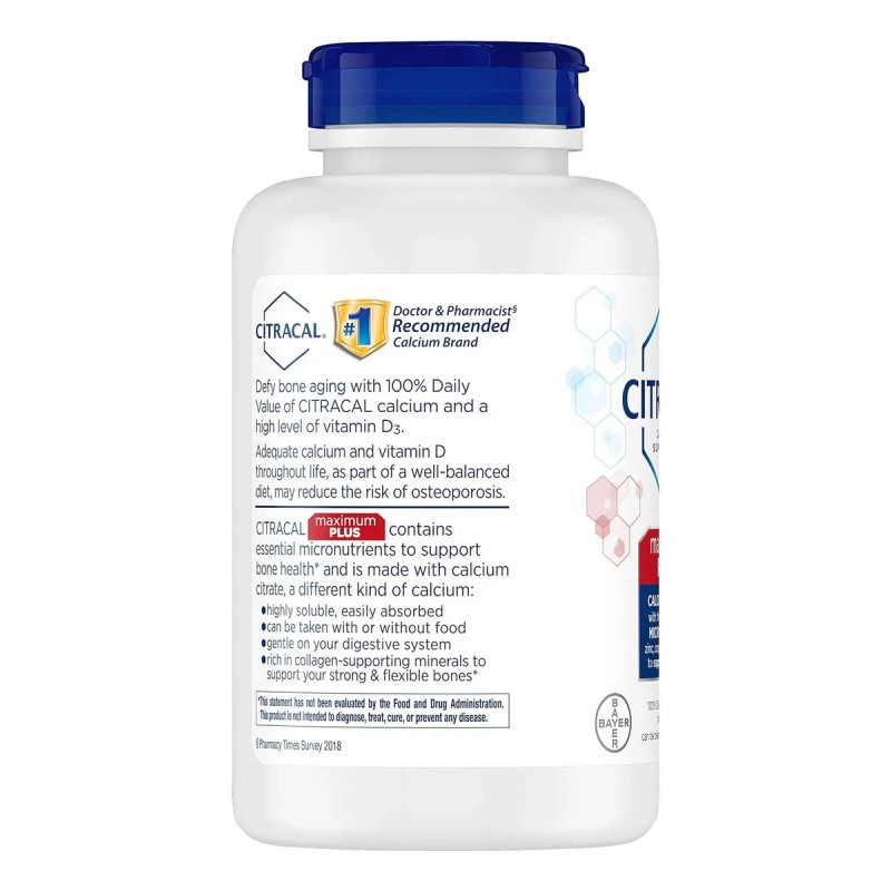 Citracal Maximum Plus Citrato de Calcio + Vitamina D3 180