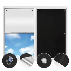 ZOYIZEN Roller Blind Blackout 48x78cm, 300D Waterproof Oxford, Suction Cup, Sun Protection Roof Window, Blackout Curtains