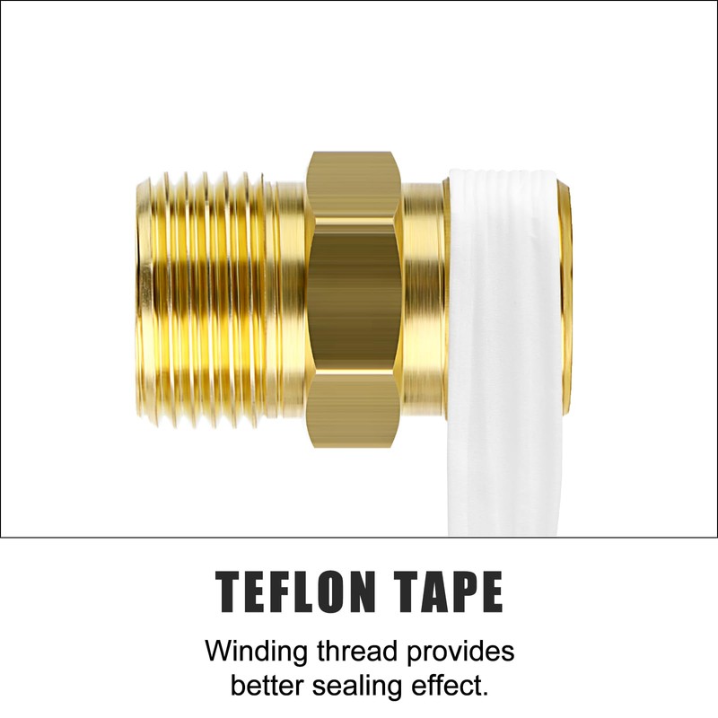 GASHER 10PCS Brass Compression Tube Pipe Fitting, 10mm OD x