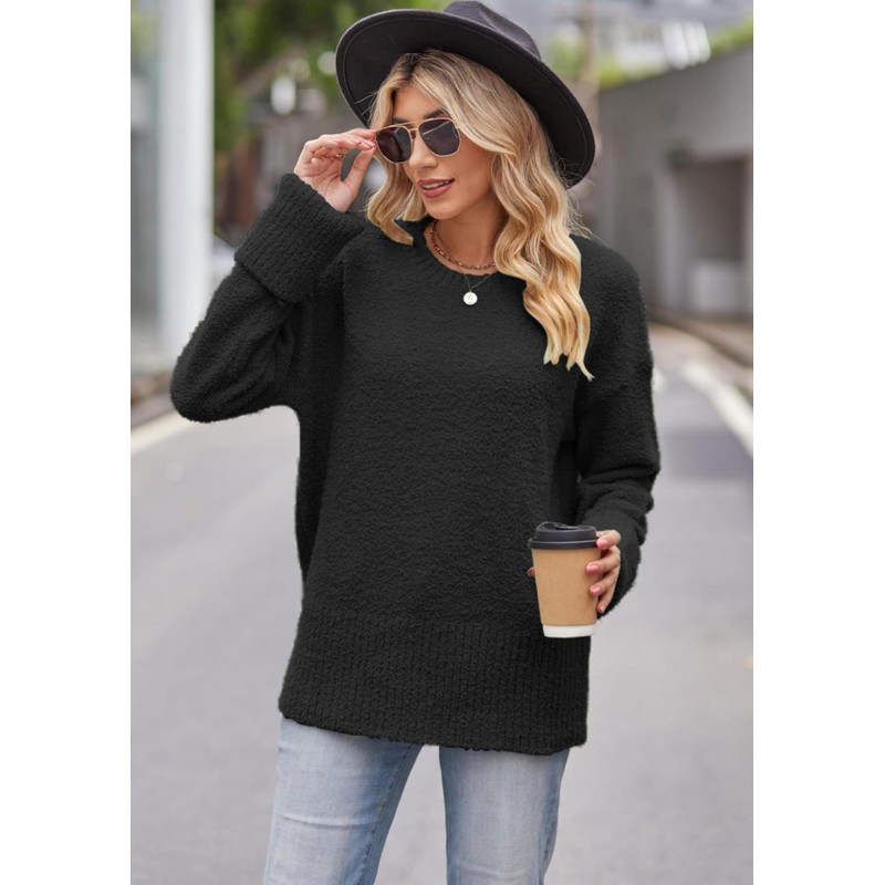 Womens Chunky Knit Sweater Casual Long Sleeve Knitwear Pullover Oversized