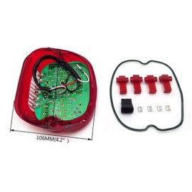 XKMT-Led Red Tail Light Compatible With Harley Softail Sportster Road King Dyna Electra Glide Fat Boy Clear [B00YWC0Z6Q]