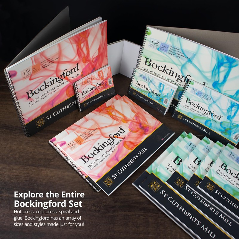 Bockingford Pad : GLUED : 7x10in : 140lb (300gsm) Not
