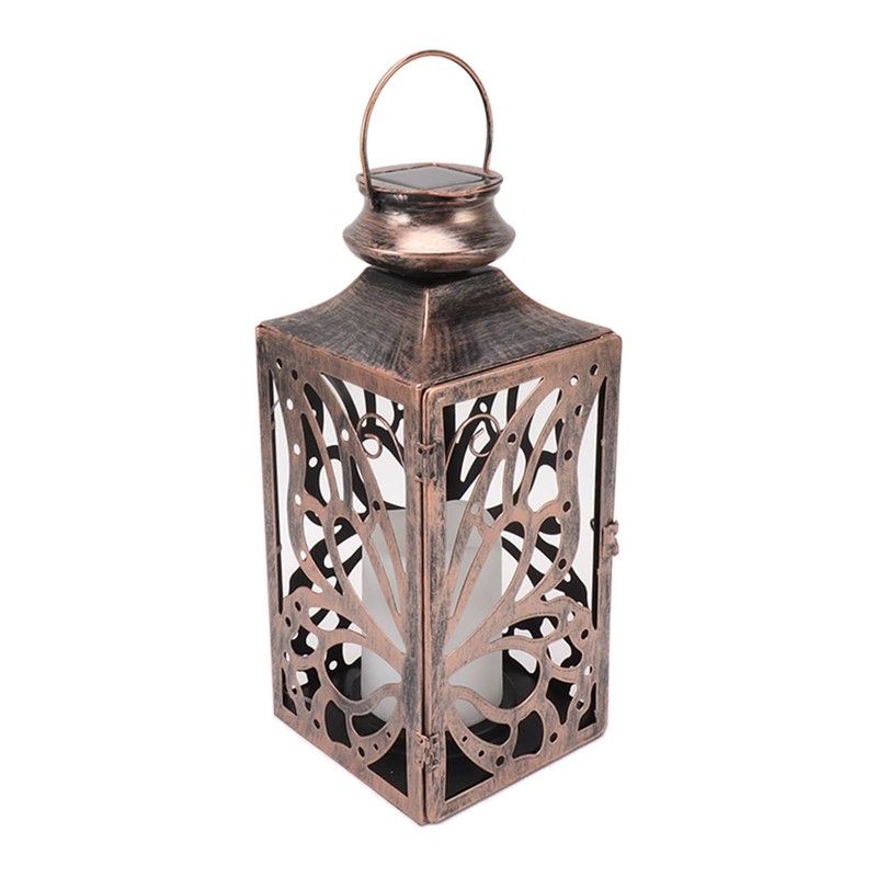 LED Solar Lantern Outdoor Hanging Hollow Out Butterfly Solar Light