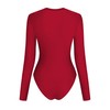 ZAFUL Women's Long Sleeve Rash Guard Swimsuit One Piece Zipper